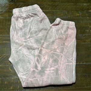 NWT RARE Abercrombie & Fitch Pink Camo Essentials Cinched Sweatpants Mens S GIFT